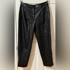 New LOFT Faux Leather Black Trousers